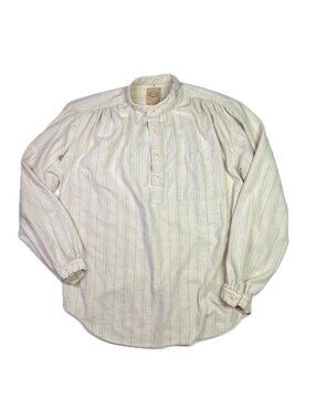 Wahmaker Men's M Popover Shirt Nubbly Striped Frontier Western